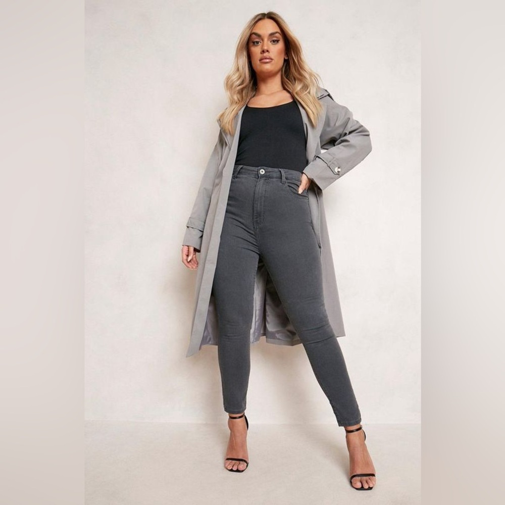 Boohoo Women's Skinny Gray Jeans